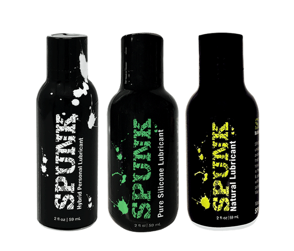 SPUNK Lube Trio Pack Complete Hybrid, Pure Silicone & Natural Lubric SPUNK Lube Trio Pack Complete Hybrid, Pure Silicone & Natural Lubric
